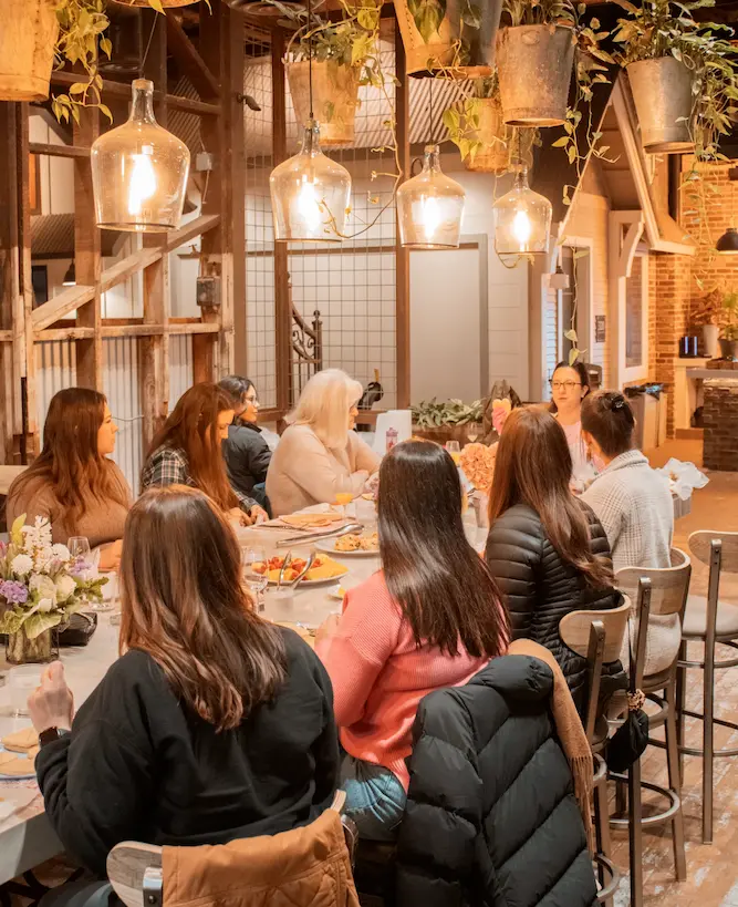 Cookie decorating class in progress